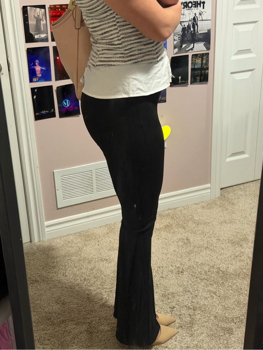 H&M Black Ribbed Dress Pants